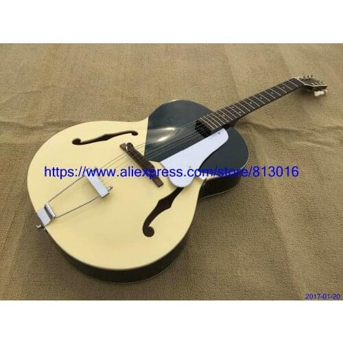 New Arrival 2017 Hot selling electric guitar,cream black solid color.rosewood fingerboard,chrome parts,free Shipping