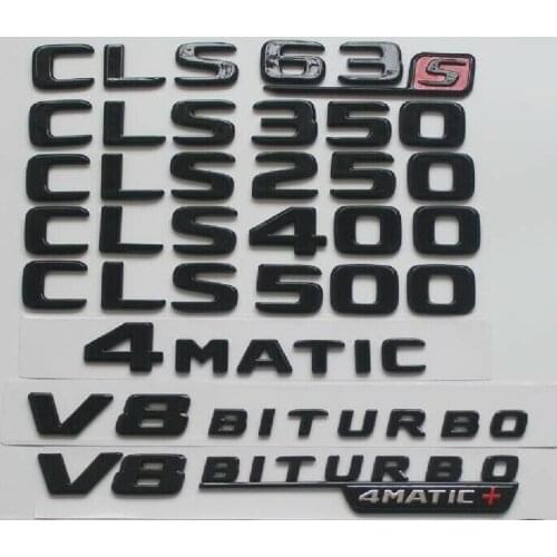 New Gloss Black Emblems for Mercedes Benz W218 CLS63 CLS63s AMG CLS350 CLS400 CLS500