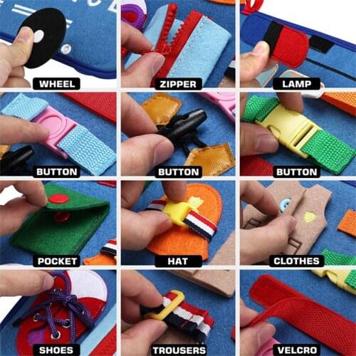 Educational Skills Activity Board Learn to Dress Toys for Toddlers Kids