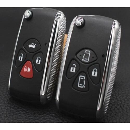 DAKATU Flip Remote Car Key Shell for Toyota Camry Avalon Corolla Matrix RAV4 Venza Yaris Fortuner 2/3/4 Button Modified shell