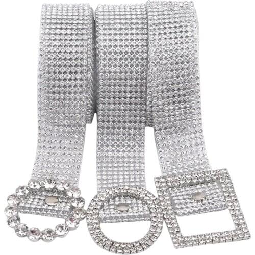 Brilliant Womens Belt Waist Chain Full Diamond Rhinestone Crystal Belt Luxury Sweet Waist Belt 2020 Fashion Belts