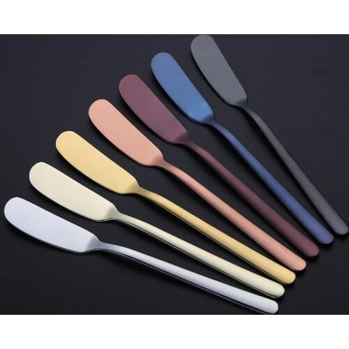 Luxury Kitchen Tableware Stainless Steel Breakfast Tool Butter Knife Cheese Dessert Jam Spreader LX8387