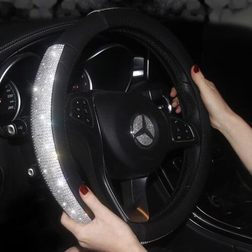 Car Steering Wheel Cover Breathable Anti-Skip Handbrake Grips Gear Shift Collars for BMW Car Styling for Women Girl