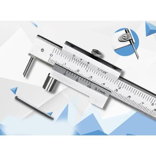 Parallel ruler crossed caliper 0-200MM cursor marking stainless steel caliper Carbide needle marking crossed vernier caliper
