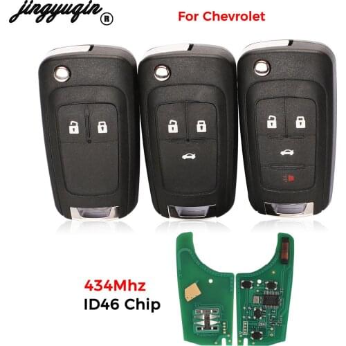 Jingyuqin 2/3/4 Buttons Remote Car Key for Chevrolet Onix / New Prisma (MKII) Vehicle Control Alarm 2013 2014 2015 2016 2017