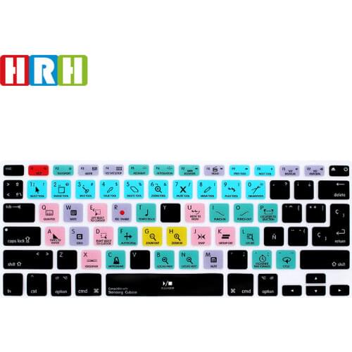 HRH Steinberg Cubase Spanish Shortcuts Function Silicone Keyboard Cover Protector Skin For Macbook Air Pro Retina 13"15"17EU/US