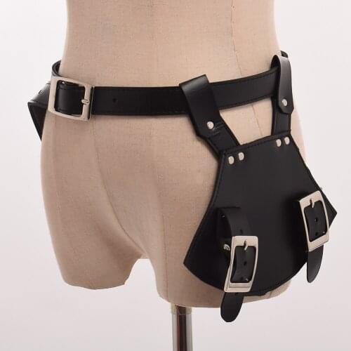 Medieval Sword Holder PU Leather Sword Belt Waist Sheath Adult Men Knight Cosplay Battle Weapon Rapier Ring Belt Strap Holster