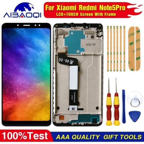 AiBaoQi For 5.99'' Xiaomi Redmi Note 5 Pro LCD&Touch screen Digitizer with frame assembly lcd screen display replacment tools