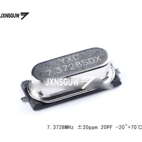 10PCS SMD passive crystal HC-49SMD 7.3728MHz 20ppm 20PF X49SM73728MSD2SC