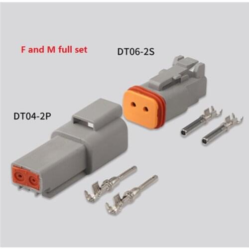 100 Sets DJ3021Y-1.6-11/21 DT Connectors 2 Pin DT04-2P/DT06-2S Automobile waterproof wire electrical connector plug 22-16AWG