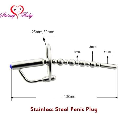 A012 Nature Color Beads Urthral Dilators Stainless Steel Penis Plug for men, Urethral Catheter Stretching Male sex toys for man