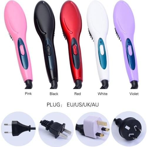 Household Straight Hair Comb Straight Hair Artifact Portable Electric Splint Ceramic Hairdressing Tool AU EU US UK plug