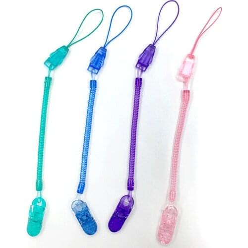 1 Piee Baby Infant Toddler Dummy Pacifier Soother Nipple Clip Chain Holder Strap Baby Chew Toy for Baby