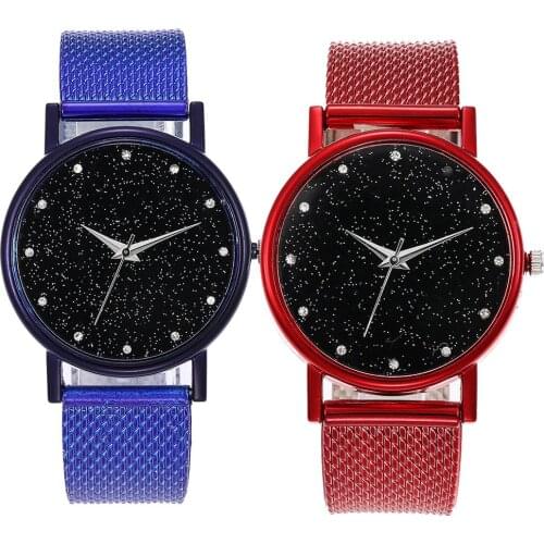 Starry Sky Series Women Watch Men Casual Mesh Strap Round Dial Analog Quartz Watch For Gift Party Couple Watch парные часы