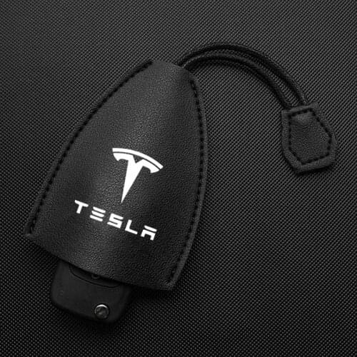 For Tesla model 3 model X model Y model S Genuine Leather Pull Type Key Bag Car Key Case New Leather Keychain Pouch accessories