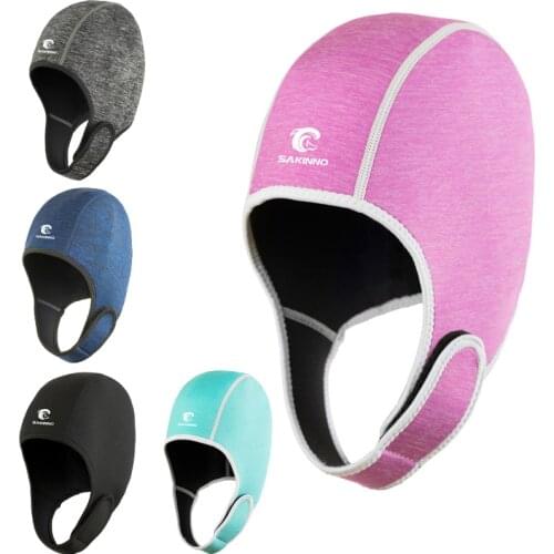 Wetsuit Hood 2mm Thermal Neoprene Diving Hood with Headband Wetsuit Hat Cap for Surfing Diving Sunscreen Swimming Headgear