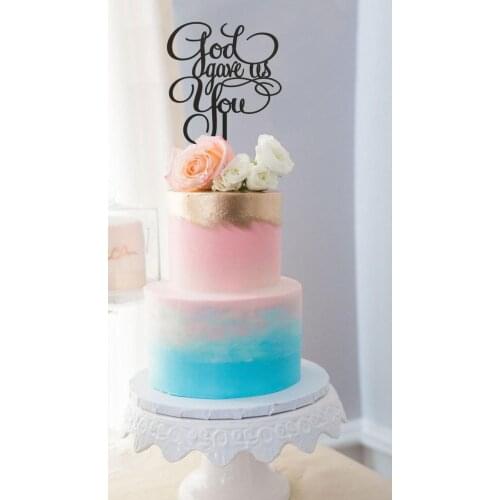 Hristening Cake Topper, Baby Cake Topper, Cake Topper BaptismBaptism Cake Topper, Baby Shower Cake Topper, God Gave Us You Cake