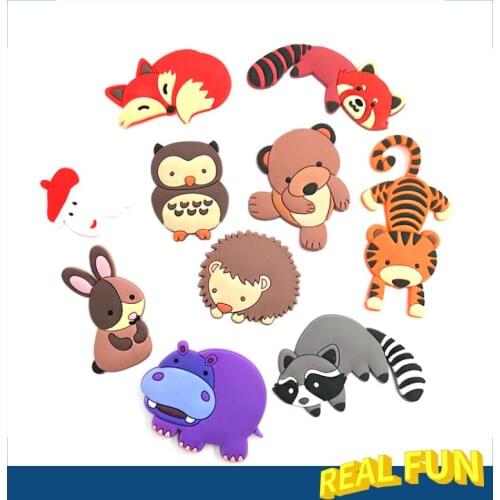 Custom 3D Cute Cartoon Animal Soft Rubber PVC Fridge Magnets for Kids Gifts