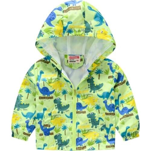 BBD Toddler Coat Boy Girl Oxford Hooded Windproof Water Resistant Outdoor Cartoon Jacket Kids Delicate 2-7Years Clothes