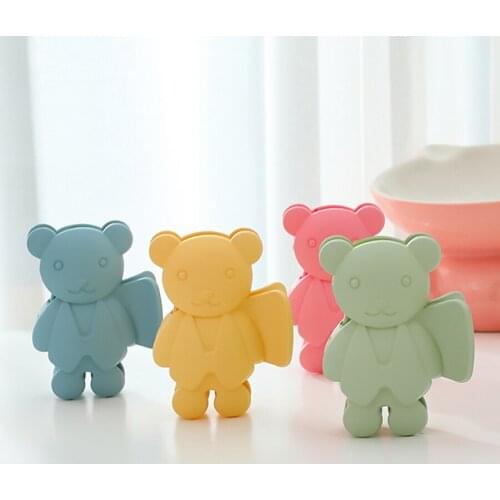 Fashion Candy Color Bear Hair Claw Clip Kawaii Girl Heart Cartoon Hairpin Korea New Ins Lovely Sweet Hair Accessories for Women