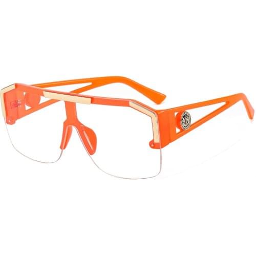 Fashion Luxury Brand Design Oversized Square Sunglasses Men Women Vintage Big Frame Semi-Rimless Driving Sun Glasses For Female