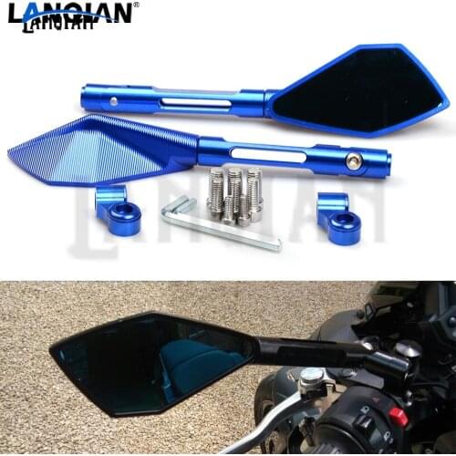 CNC motorcycle Accessories rearview Side mirror for honda Kawasaki z750 Z800 Z1000 Suzuki Ducati yamaha yzf r6 r1 MT07 09 FZR400