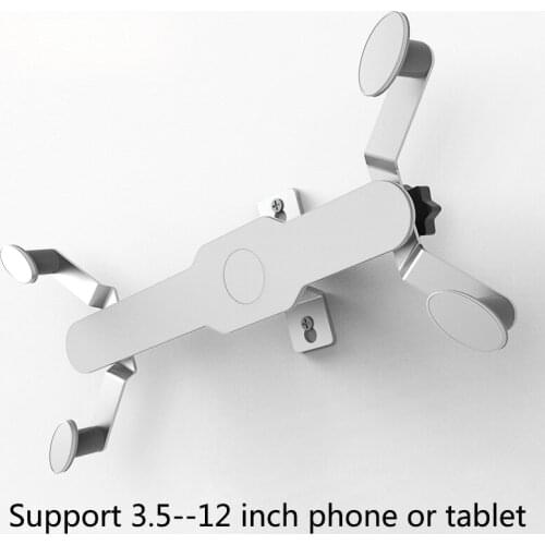 Wall Mount Tablet Holder Aluminum Alloy Wall Hang Bracket Screen 360 Degree Rotation Tablets Stand for iPad Air Mini 3.5-12 inch
