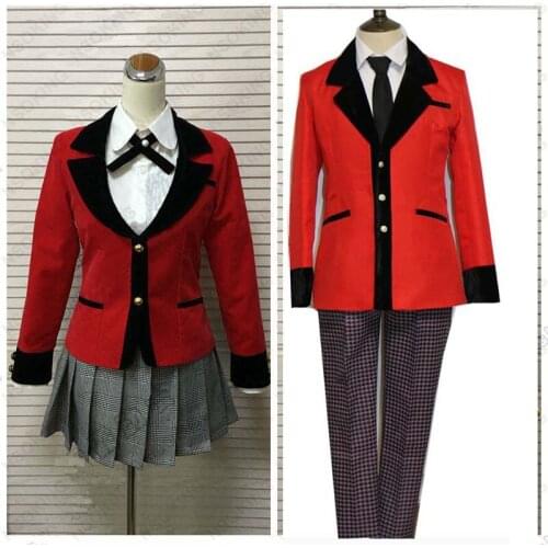 New Anime Kakegurui Compulsive Gambler Jabami yumeko Manyuuda Kaede Cosplay Costume Tailor Made