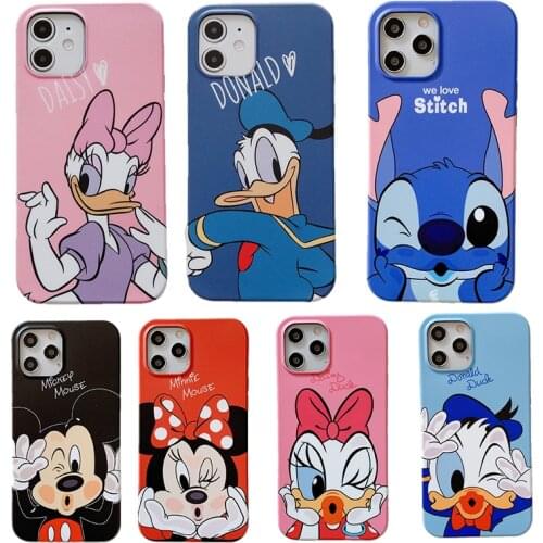 New Disney Mickey Minnie Daisy Donald Soft Case for IPhone 12 Pro Max 11 Pro Max Cartoon Back Cover Silicone TPU Anti-fall Shell