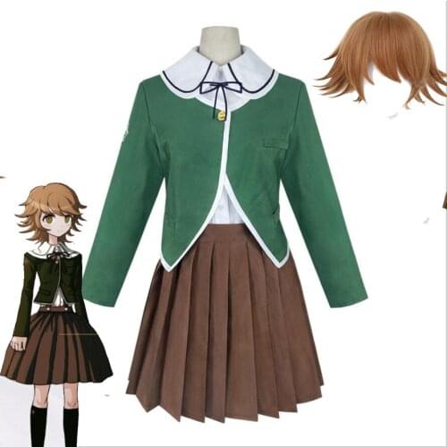 New Danganronpa V3 Cosplay costumes Chihiro Fujisaki uniform school uniform Coat / Skirt / coat Costumes for women Anime cosplay