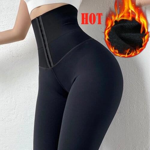 Cloud Hide Hot Thermal Pant Women Sport Legging High Waist Trainer Lift Up Butt Lifter Slim Tummy Control Panties Winter Trouser