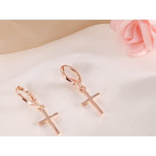 Cross Dangle Earrings For Women Lady Fashion Jewelry Pendientes Mujer Moda