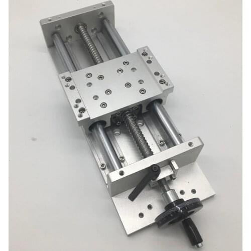 Manual Sliding Table 400MM Stroke 16" Heavy Load Precision Slide Linear Stage SFU1605 C7 Ball Screw SBR Guide Platform