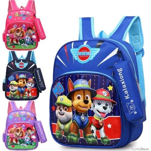 Paw Patrol Cartoon Anime Children backpack Skye Everest Marshall Chase Boys Girls pat patrouille birthday school Bag Toy Gifts