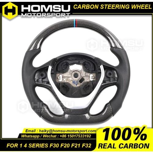 Custom alcantar led carbon fiber LED steering wheel For bmw F30 F20 F21 F31 F32 racing wheel convertible