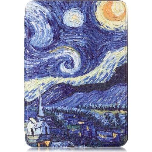 TPU Soft Case For Amazon Kindle Paperwhite 4 Smart Cover Painting eBook Case for Kindle Paperwhite4 with Auto Wake/Sleep