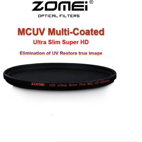 ZOMEI 52/55/58/62/67/72/77/82mm PRO Slim HD MC UV Filter Multi-Coated Optical Glass MCUV Lens Filter for Canon Nikon Sony Hoya