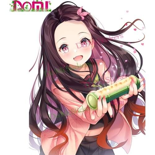 Personality Cute Anime for Nezuko Kamado Demon Slayer Vinyl Car Sticker Rear Windshield Cartoon Car Accessories Decoration