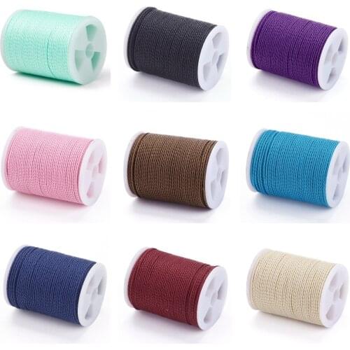 11m/roll1.0mm Waxed Polyester Cord Twisted String Strap Thread Cord For Jewelry Making DIY Bracelet Necklace Accessory