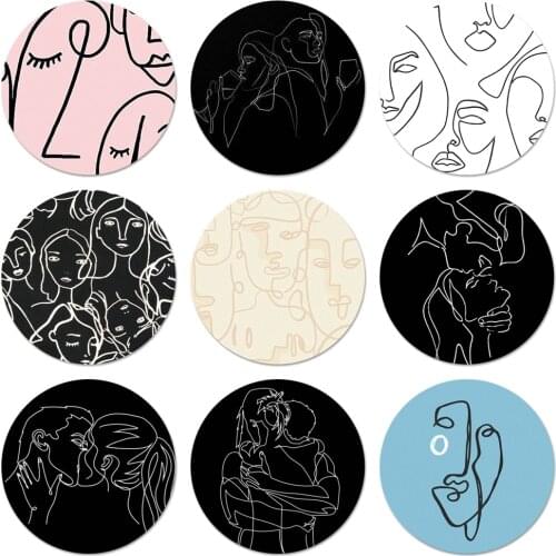 Funny Face Abstract Cartoon Badge Brooch Pin Accessories For Clothes Backpack Decoration gift 58mm