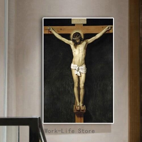 Famous Painting Christ Jesus Crucified Canvas Paintings Christian Posters and Prints Cuadros Wall Art Picture for Home Decor