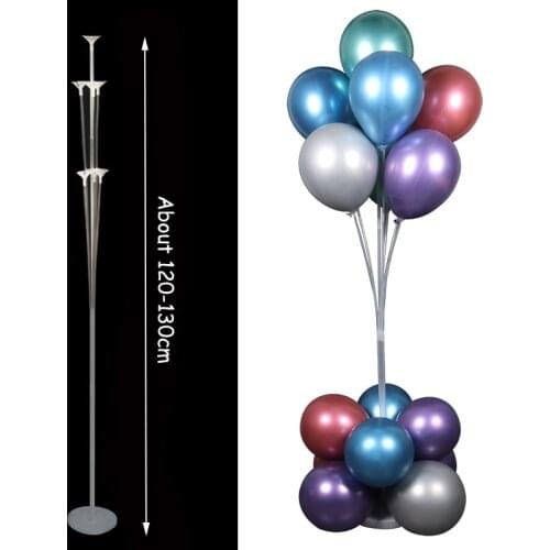 1set 7tubes Balloons Stand Balloon Holder Column Balloon Party Kids Birthday Party Baby Shower Wedding Decoration Supplies
