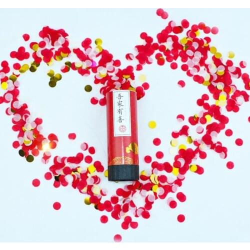 1PC 2021 New Hot Metallic Rose Gold Confetti Party Popper Cannons Handheld Spring Firecracker Graduation Wedding Party Supplies