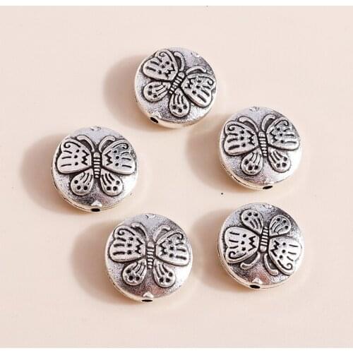 10pcs 12*12 Pendants Tibetan Silver Jewelry Making Alloy Butterfly Charms Beads for DIY Connectors Necklaces Bracelets Making