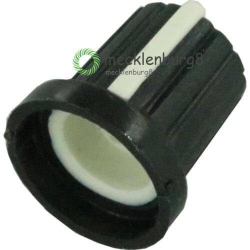 10 Pcs WH148 knob 6mm Shaft Hole Dia Plastic Threaded Knurled Potentiometer Knobs Caps