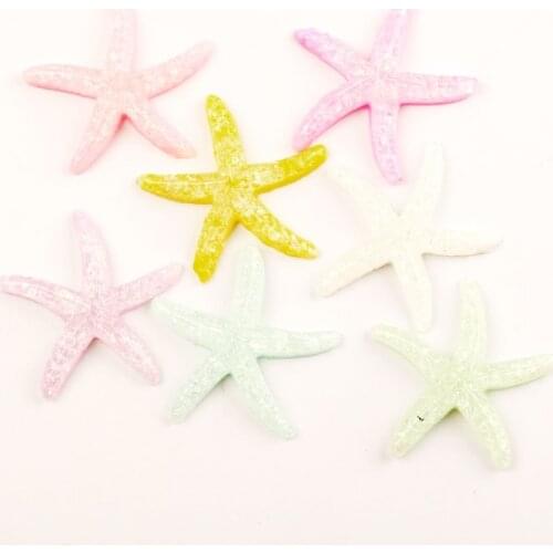 20Pcs Mixed Resin Starfish Decoration Crafts Flatback Cabochon Kawaii DIY Embellishments For Scrapbooking Accessories