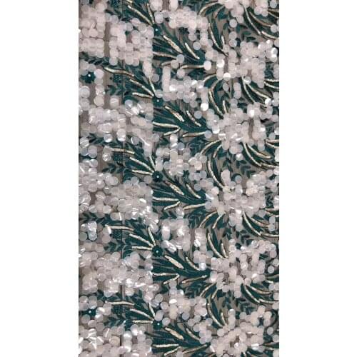 5yards/bag Embroidery mix style circle sequins classic European and American style clothing fabric female design LF57