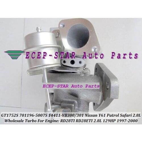 Free Ship GT1752S 701196 701196-5007S 701196-0002 14411-VB300 14411-VB301 Turbo For NISSAN Patrol Y61 RD28T RD28TI RD28ETI 2.8L