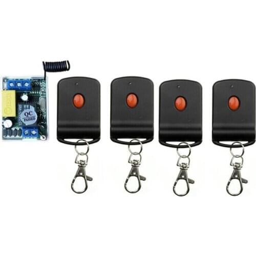 Wireless remote control switch RF AC 220 V 10 A 1channel 4 X Transmitter + 1 X Receiver for Light Lamp LED Bulb