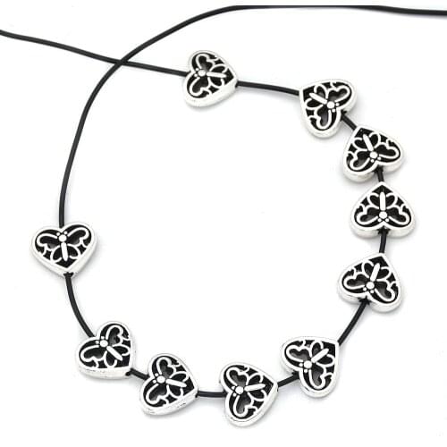 20PCs/lot 10*12mm Hollow Butterfly Love Beaded Small Hole Beads Beads DIY Necklace Bracelet Alloy Jewelry Accessories